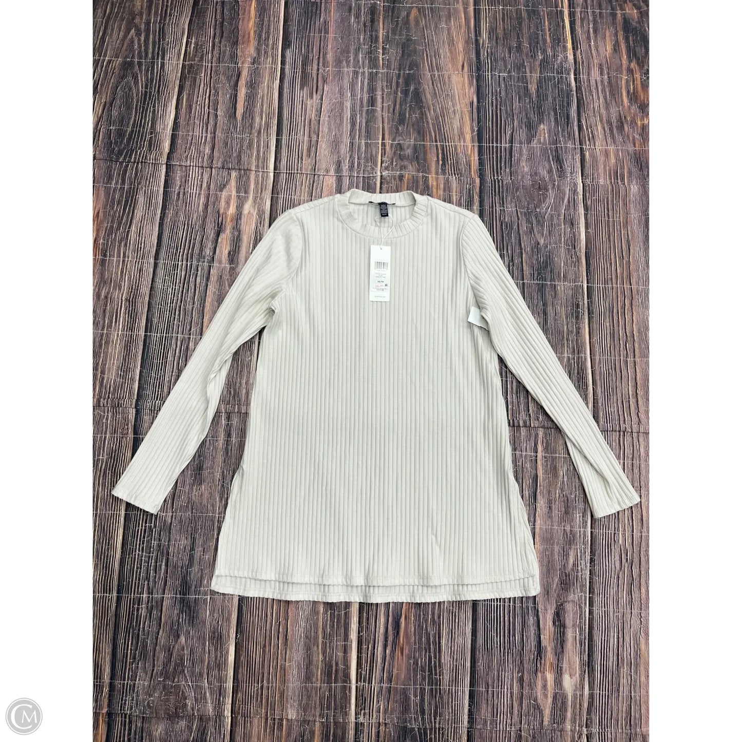 Top Long Sleeve By Eileen Fisher In Cream, Size: Xs