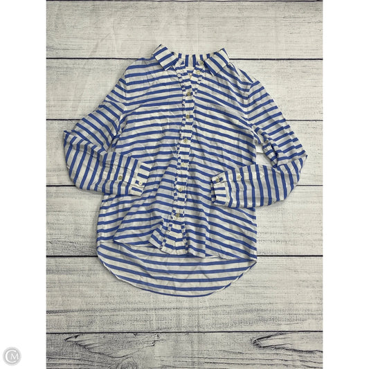 Top Long Sleeve Designer By Kate Spade In Blue, Size: M