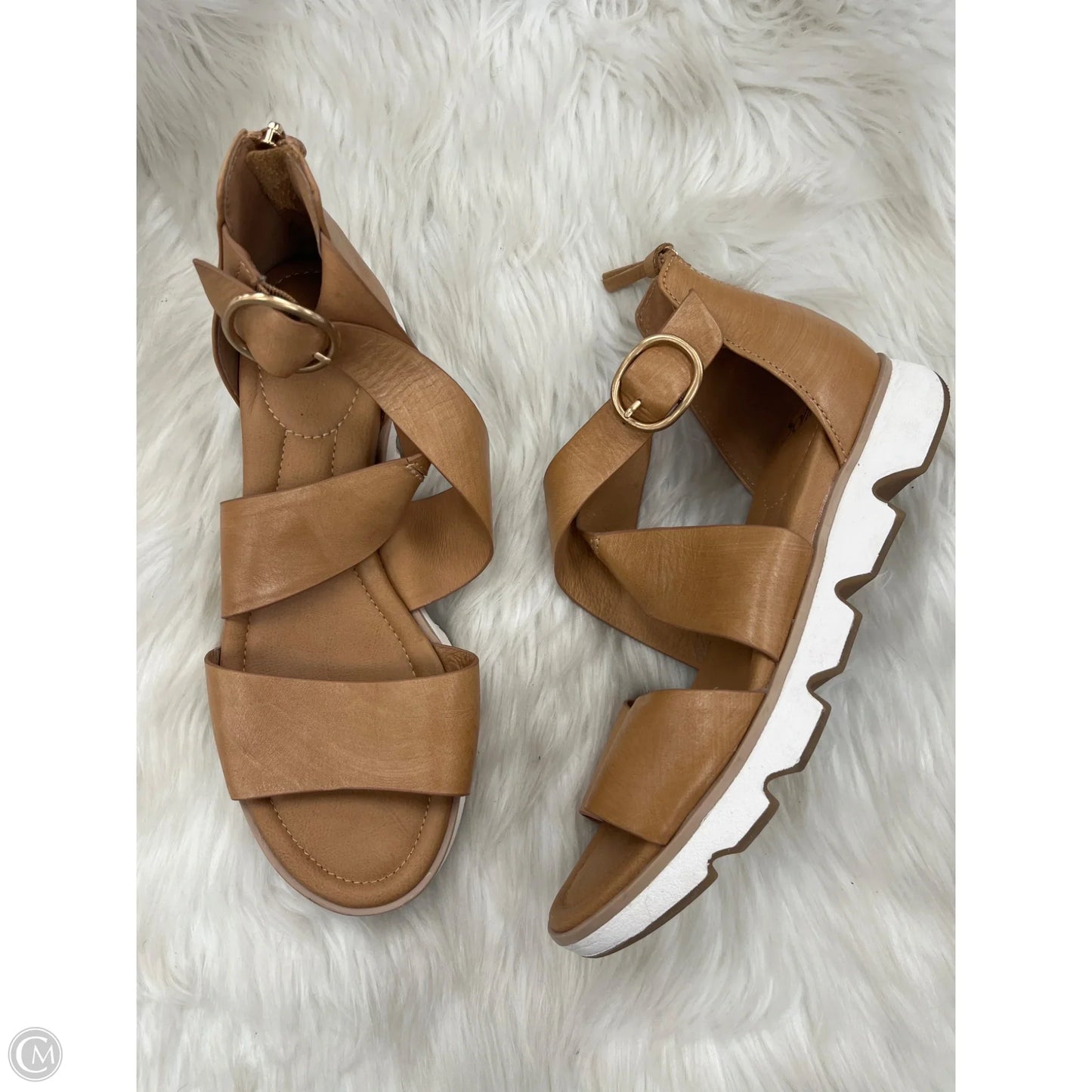 Sandals Flats By Sofft In Brown, Size: 11