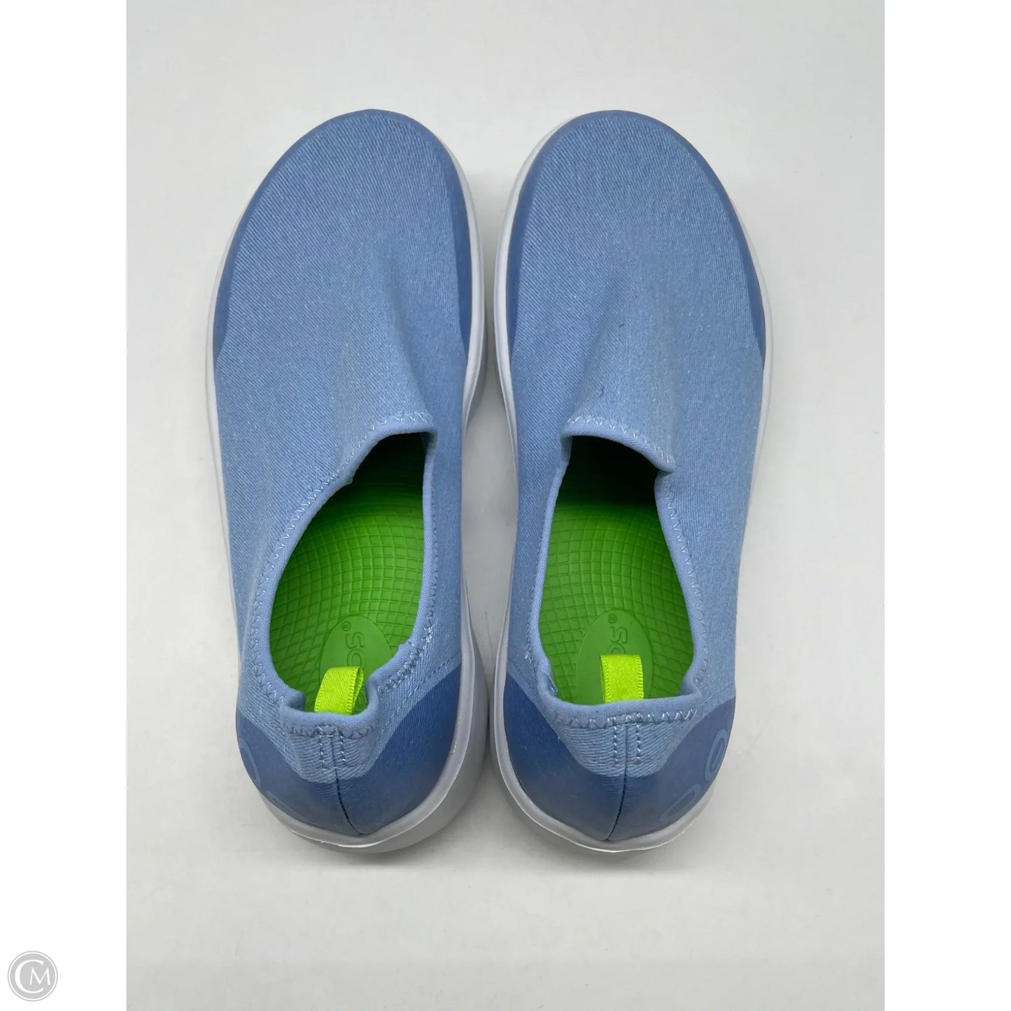 Shoes Flats By Oofos In Blue, Size: 9