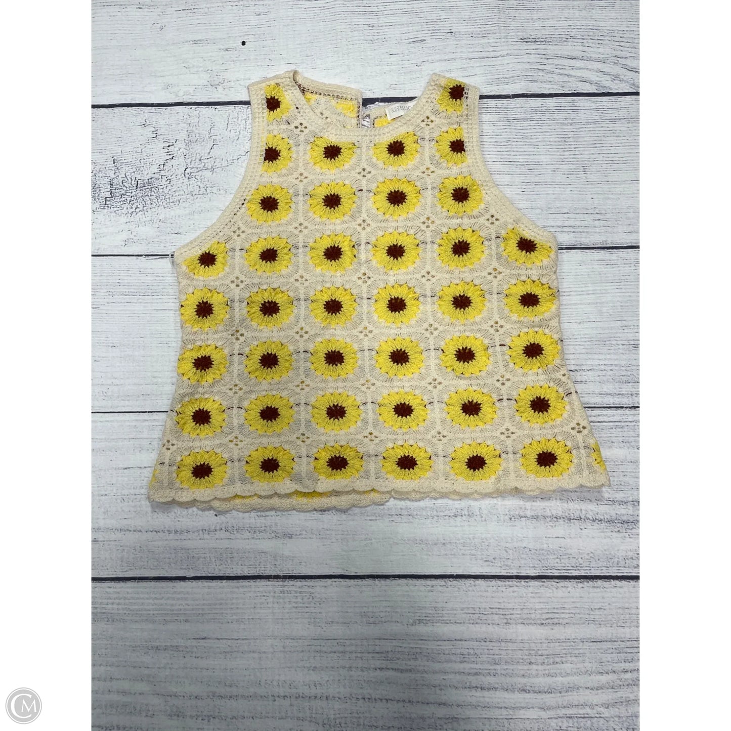 Top Sleeveless By Rebellion In Yellow, Size: M