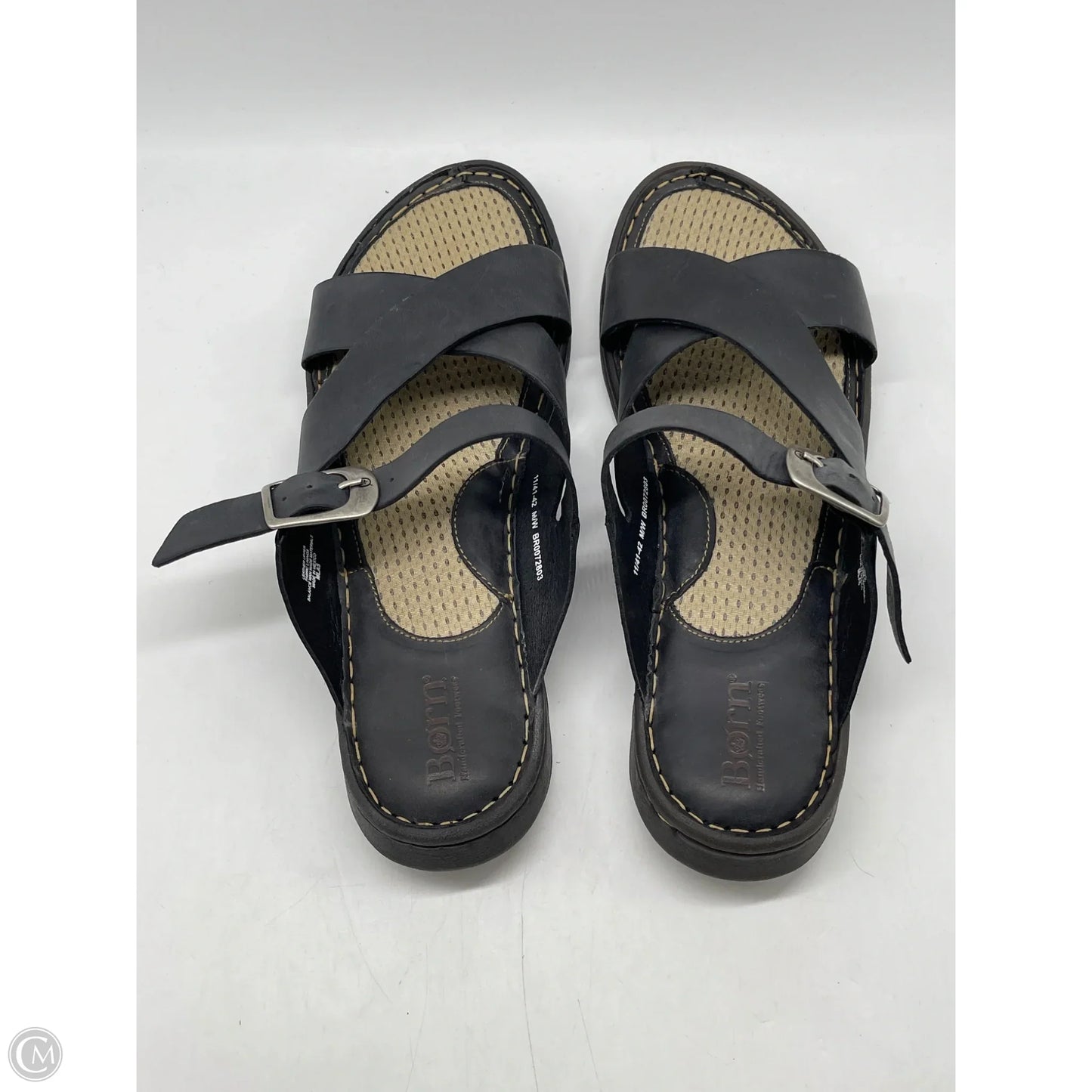 Sandals Flats By Born In Black, Size: 10