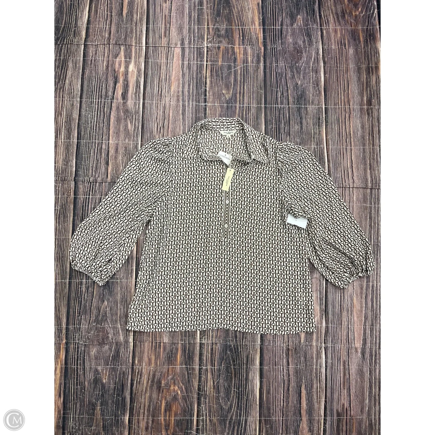 Top Long Sleeve By Max Studio In Brown, Size: M