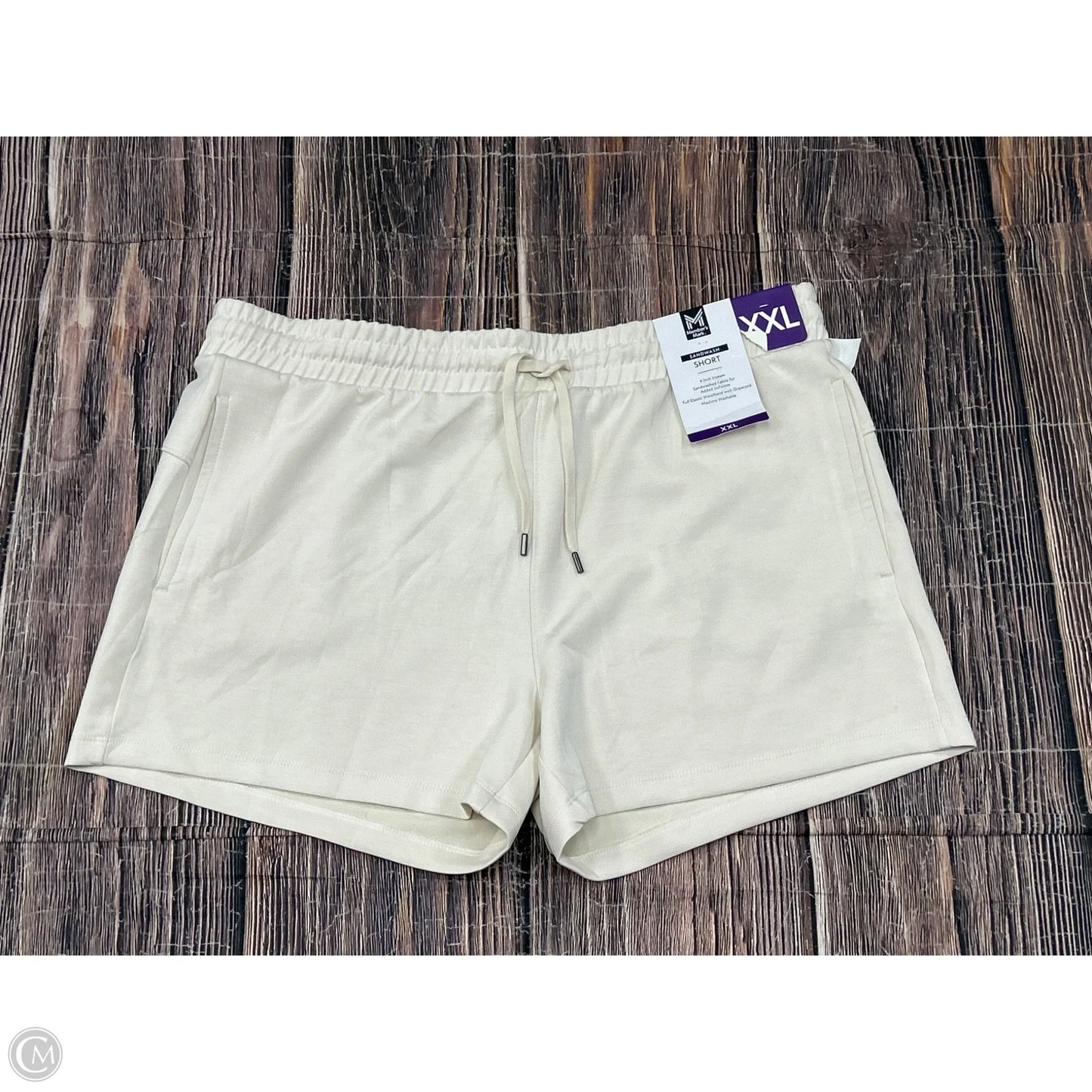 Athletic Shorts By Members Mark In Cream, Size: 1x