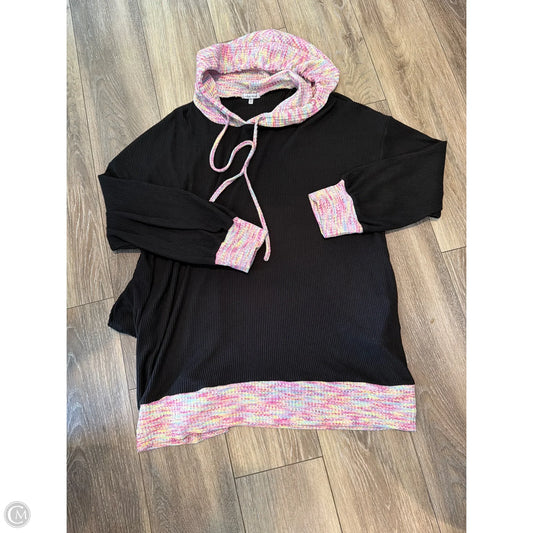 Sweatshirt Hoodie By White Birch In Black, Size: 3x
