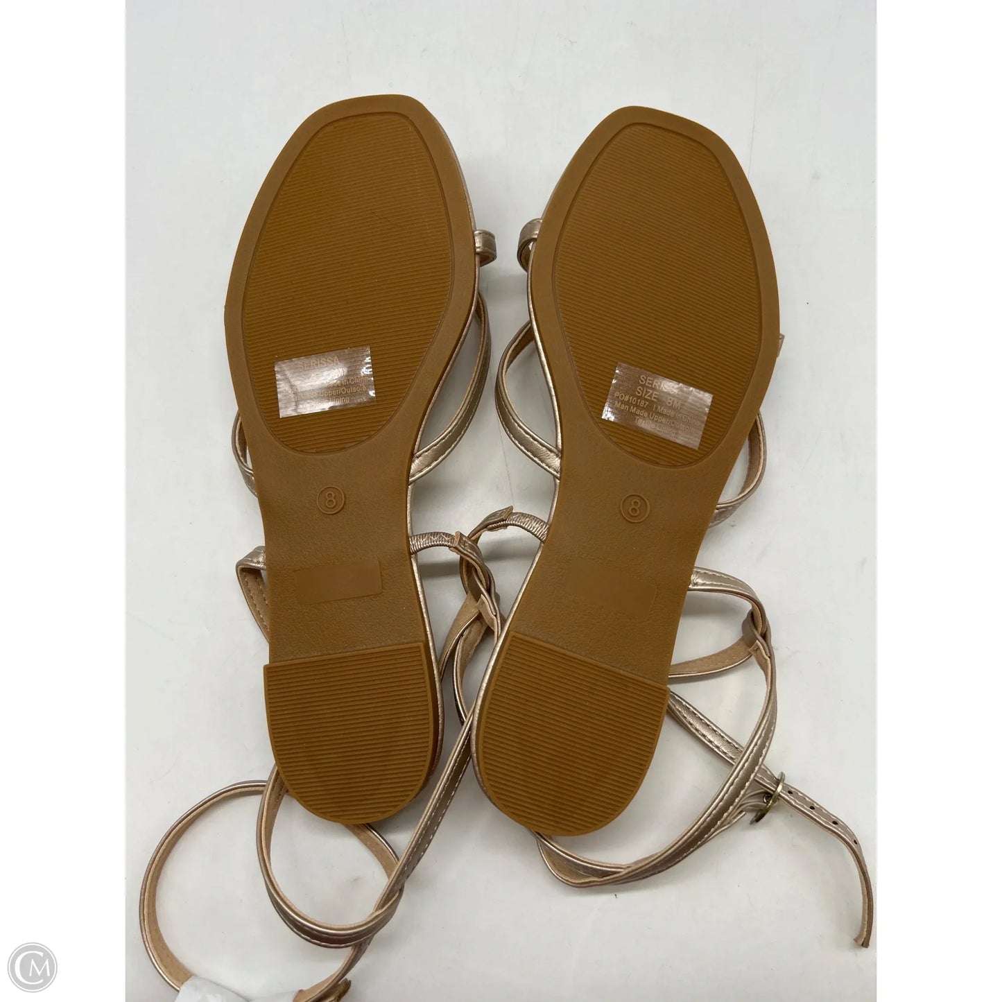 Sandals Flats By Journee In Gold, Size: 8