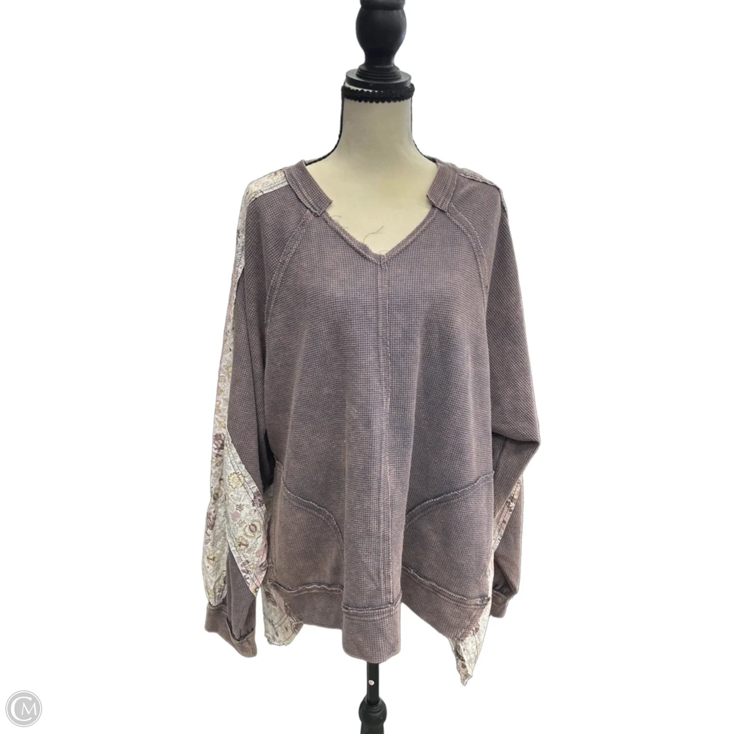 Top Long Sleeve By Blue Velvet In Brown, Size: S