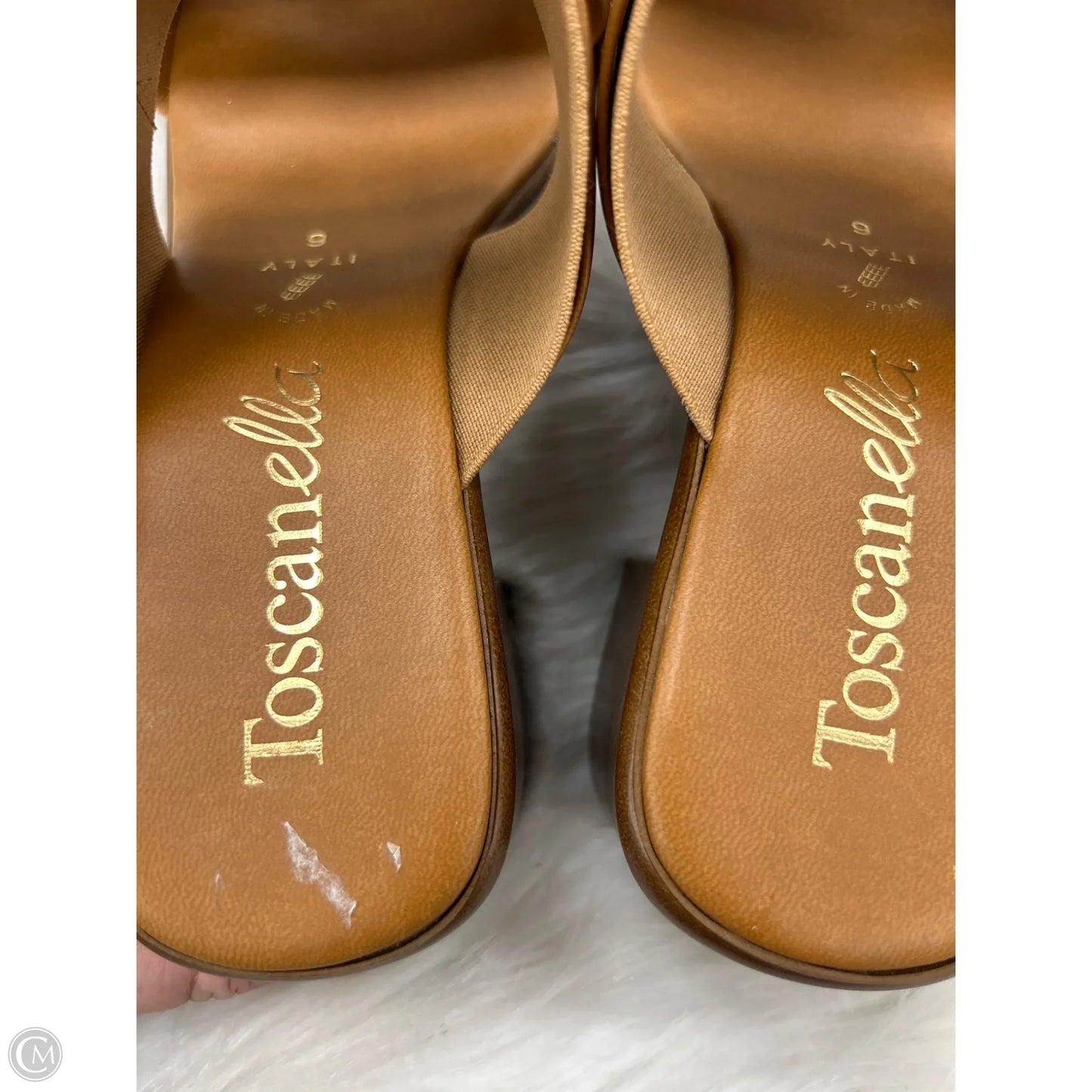 Sandals Heels Block By Toscanella In Brown, Size: 7