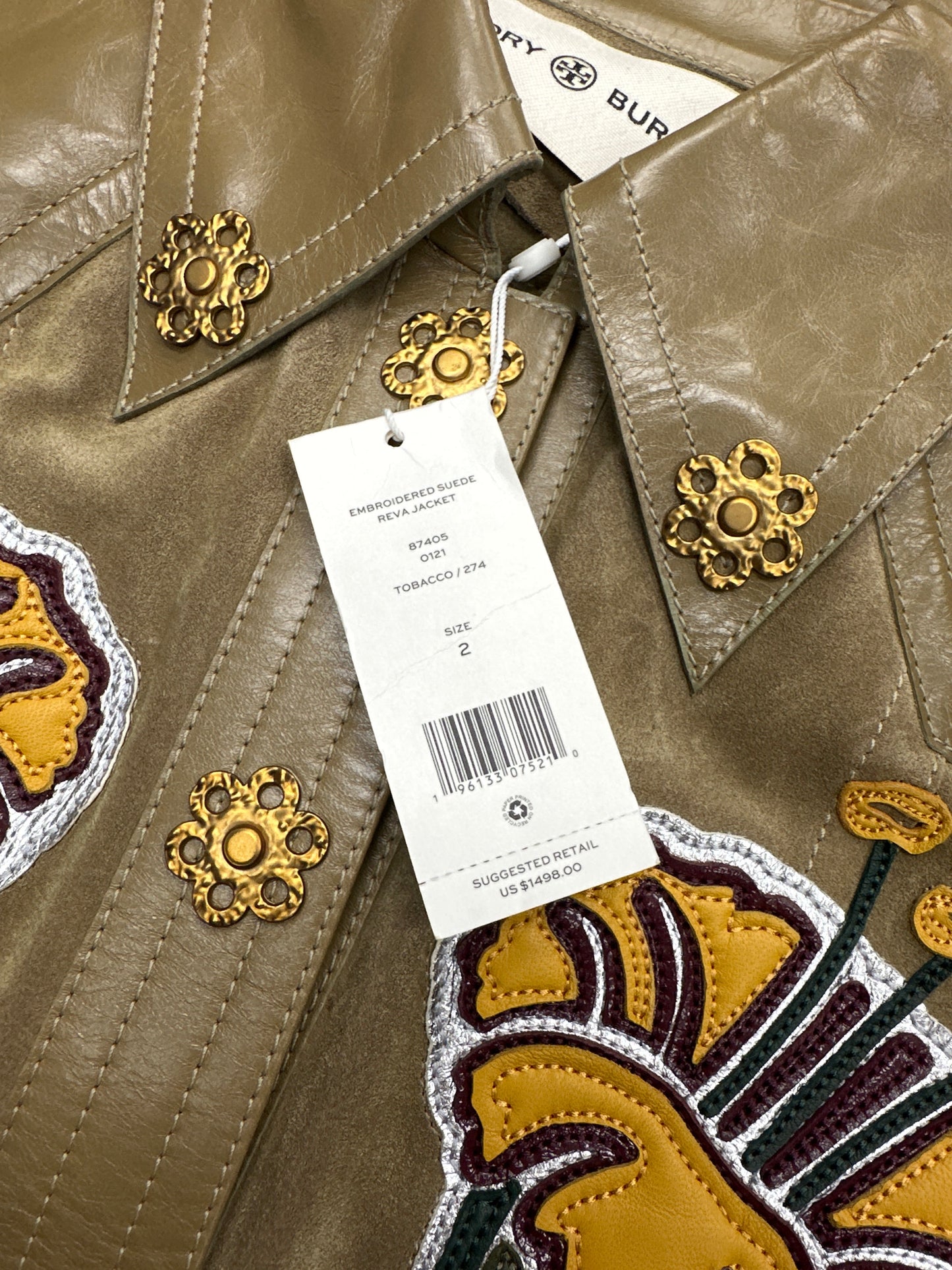 Jacket Leather By Tory Burch  Size: 2