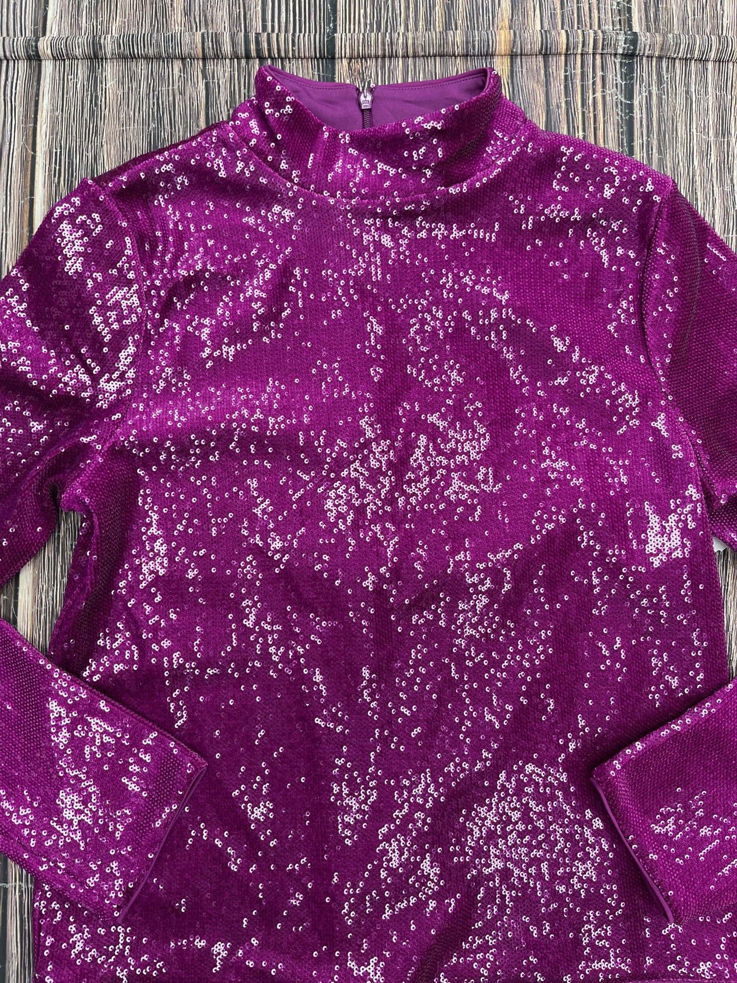 Purple Blouse Long Sleeve Express, Size L