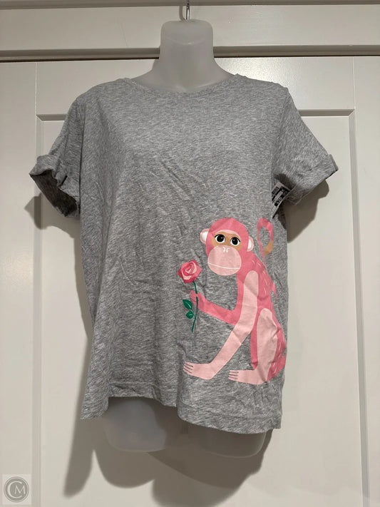 Top Short Sleeve Designer By Kate Spade In Grey, Size: M