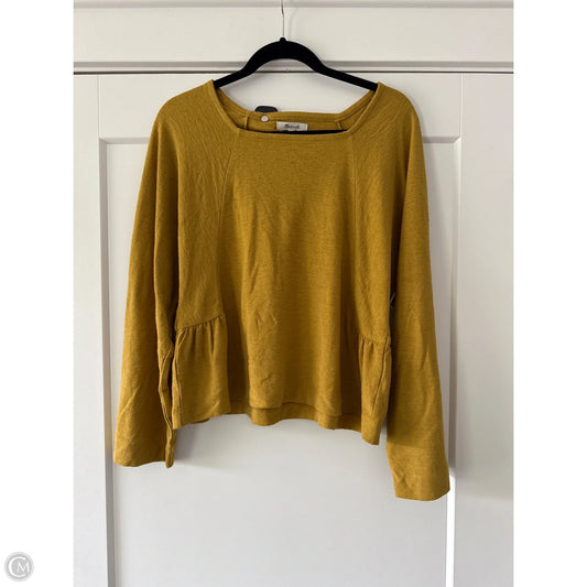 Top Long Sleeve By Madewell In Yellow, Size: S