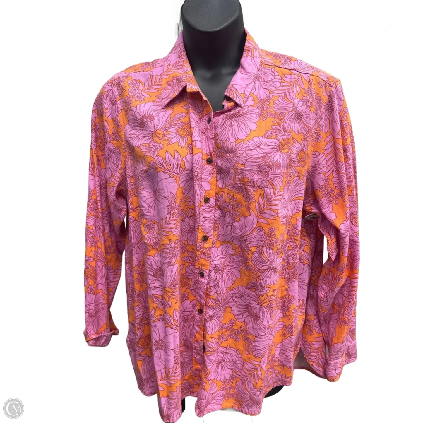 Top Long Sleeve By Universal Thread In Pink, Size: 1x