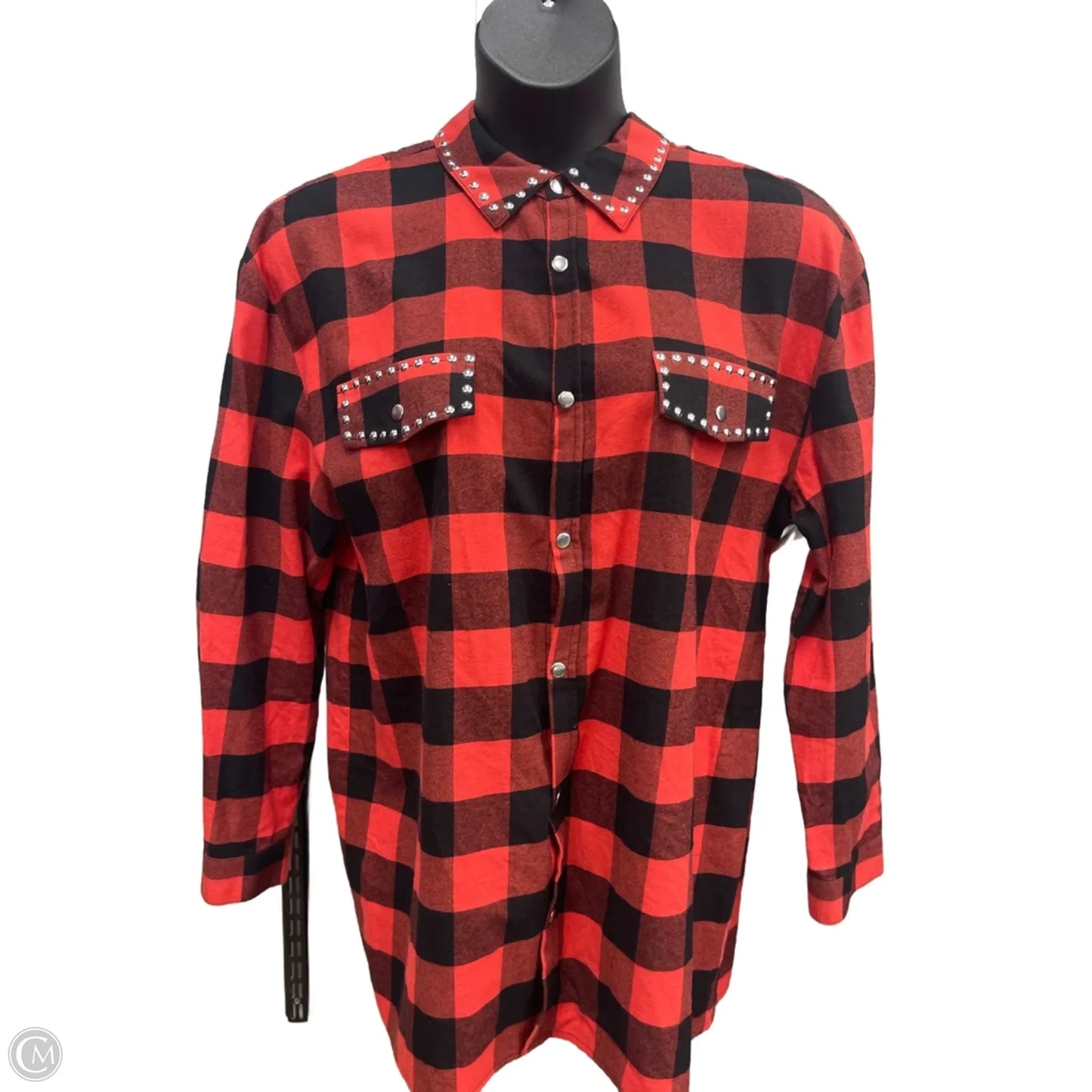 Top Long Sleeve By Bar Iii In Red, Size: 1x