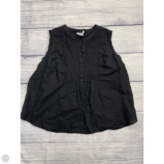 Top Sleeveless By Liz Claiborne In Black, Size: 2x