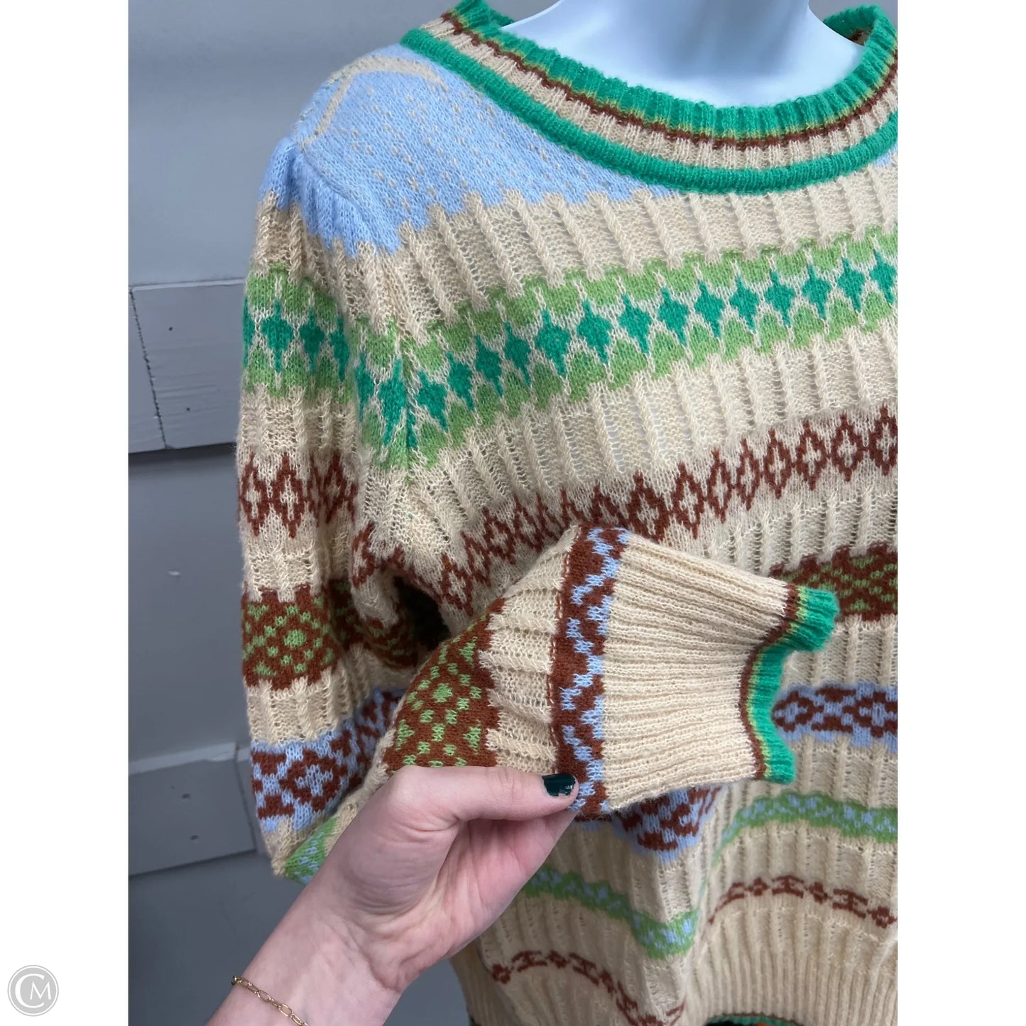 Sweater By Easel In Tan, Size: L