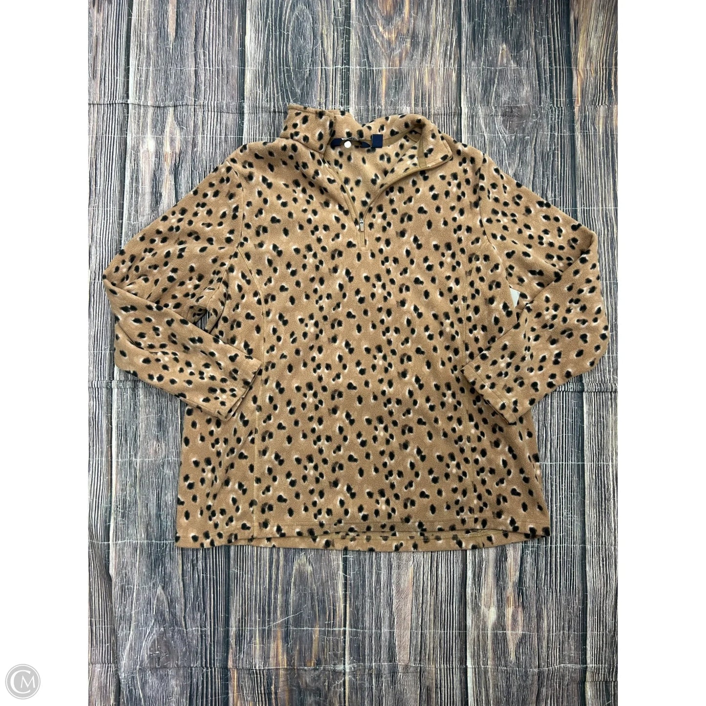 Sweatshirt Collar By Lands End In Animal Print, Size: 1x