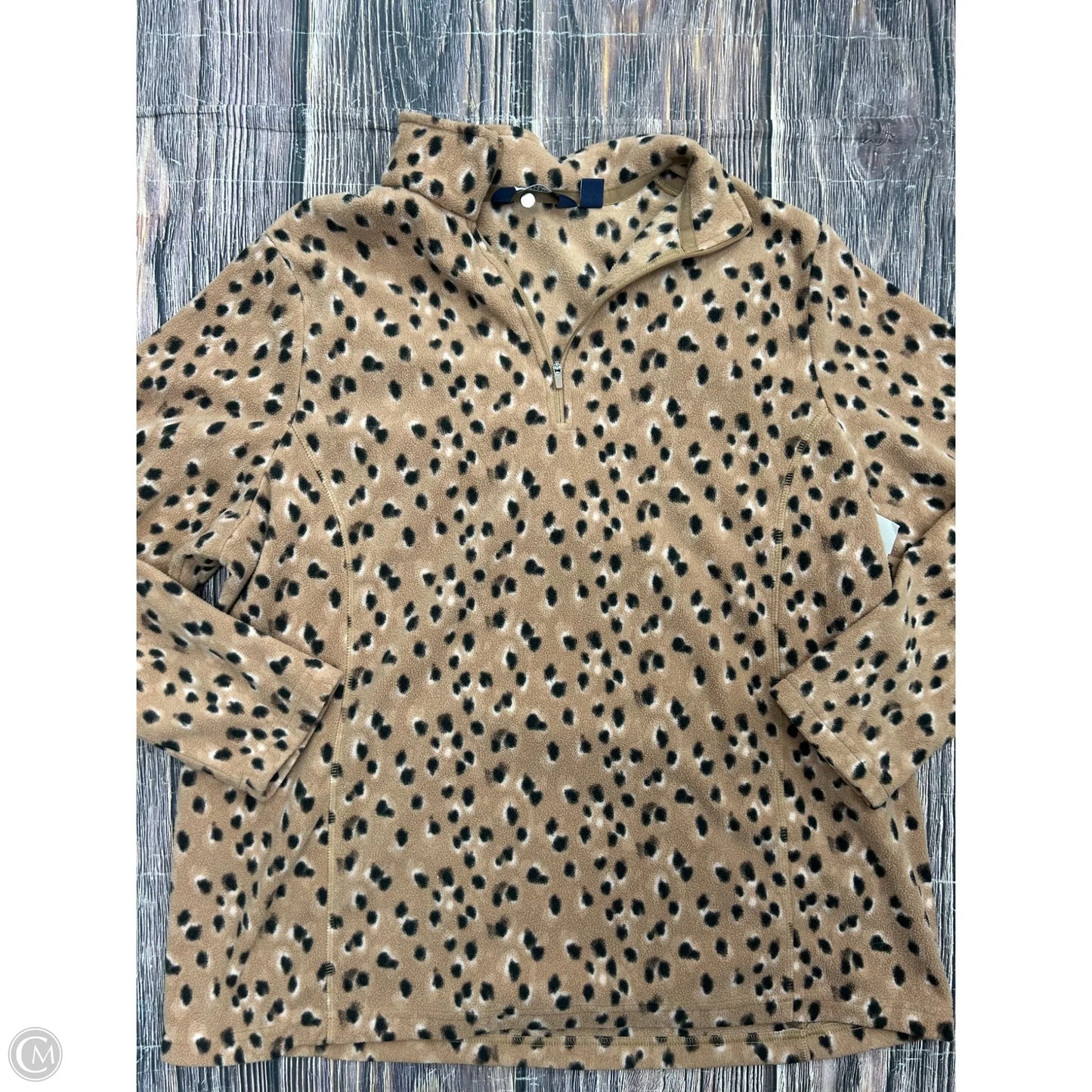 Sweatshirt Collar By Lands End In Animal Print, Size: 1x
