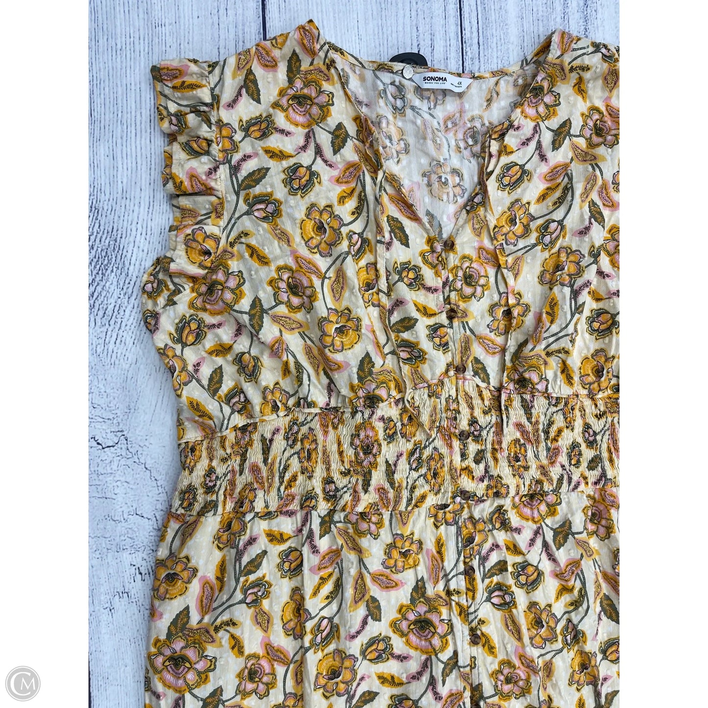 Dress Casual Maxi By Sonoma In Yellow, Size: 4x