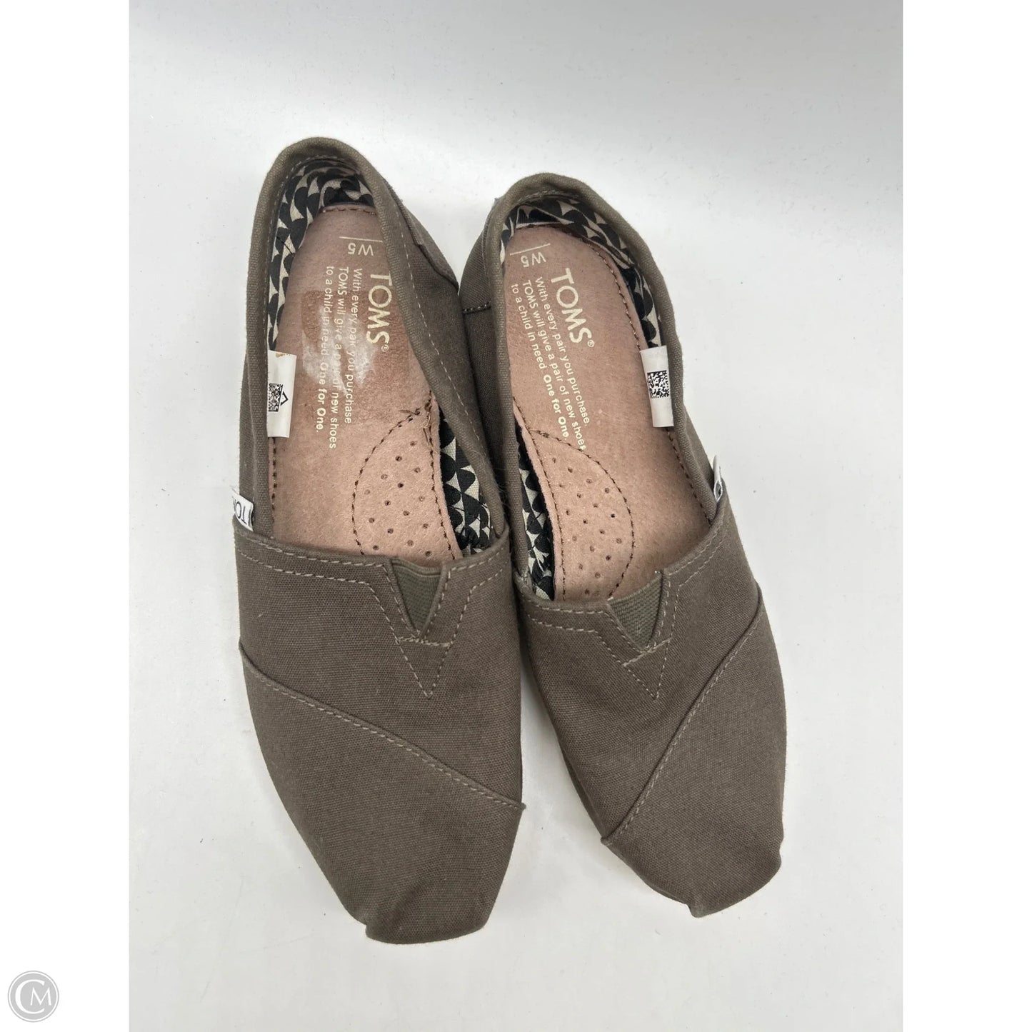 Shoes Flats By Toms In Green, Size: 5