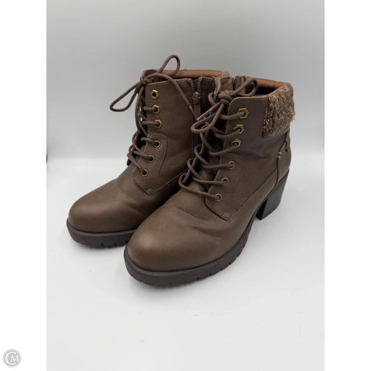 Boots Ankle Heels By Torrid In Brown, Size: 9