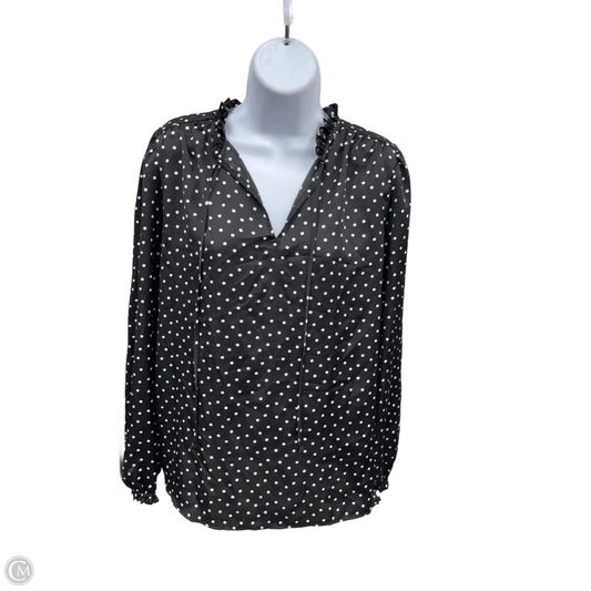 Top Long Sleeve By Loft In Black, Size: L