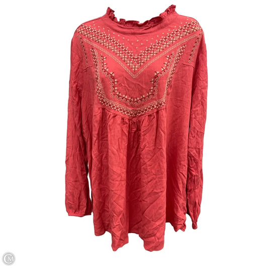 Top Long Sleeve By Torrid In Pink, Size: 2x