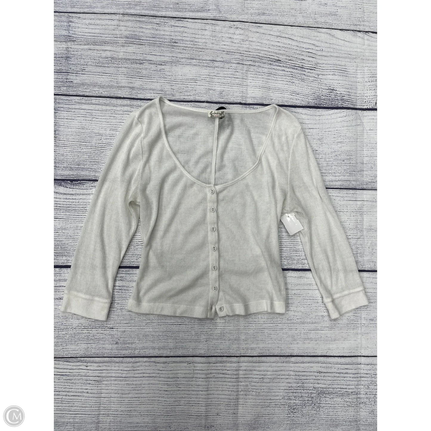 Top Long Sleeve By Free People In White, Size: M