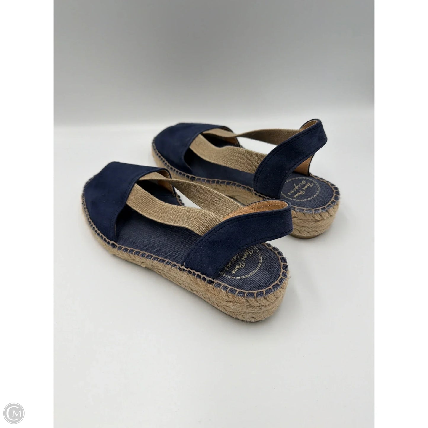Sandals Flats By Clothes Mentor In Navy, Size: 6.5