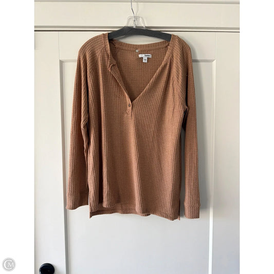 Top Long Sleeve By Sonoma In Brown, Size: M
