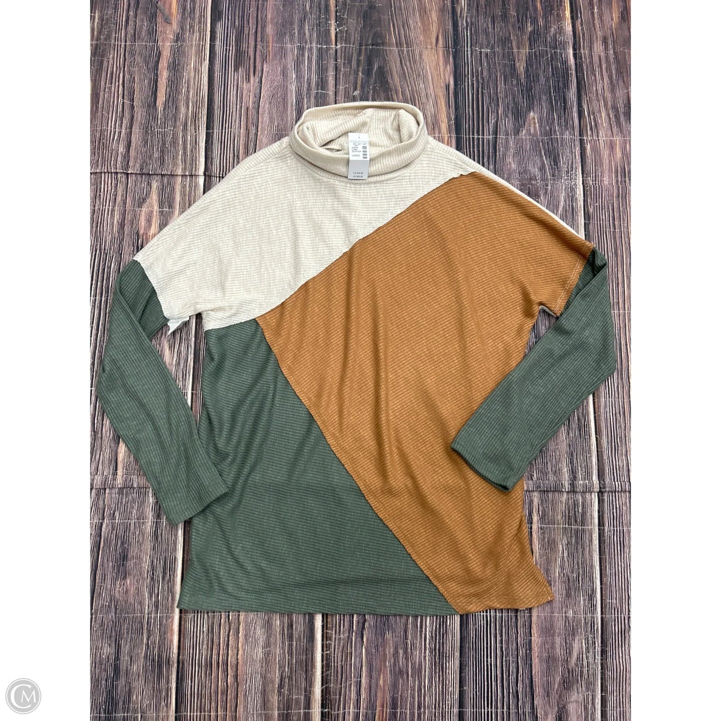 Top Long Sleeve By Maurices In Cream, Size: L