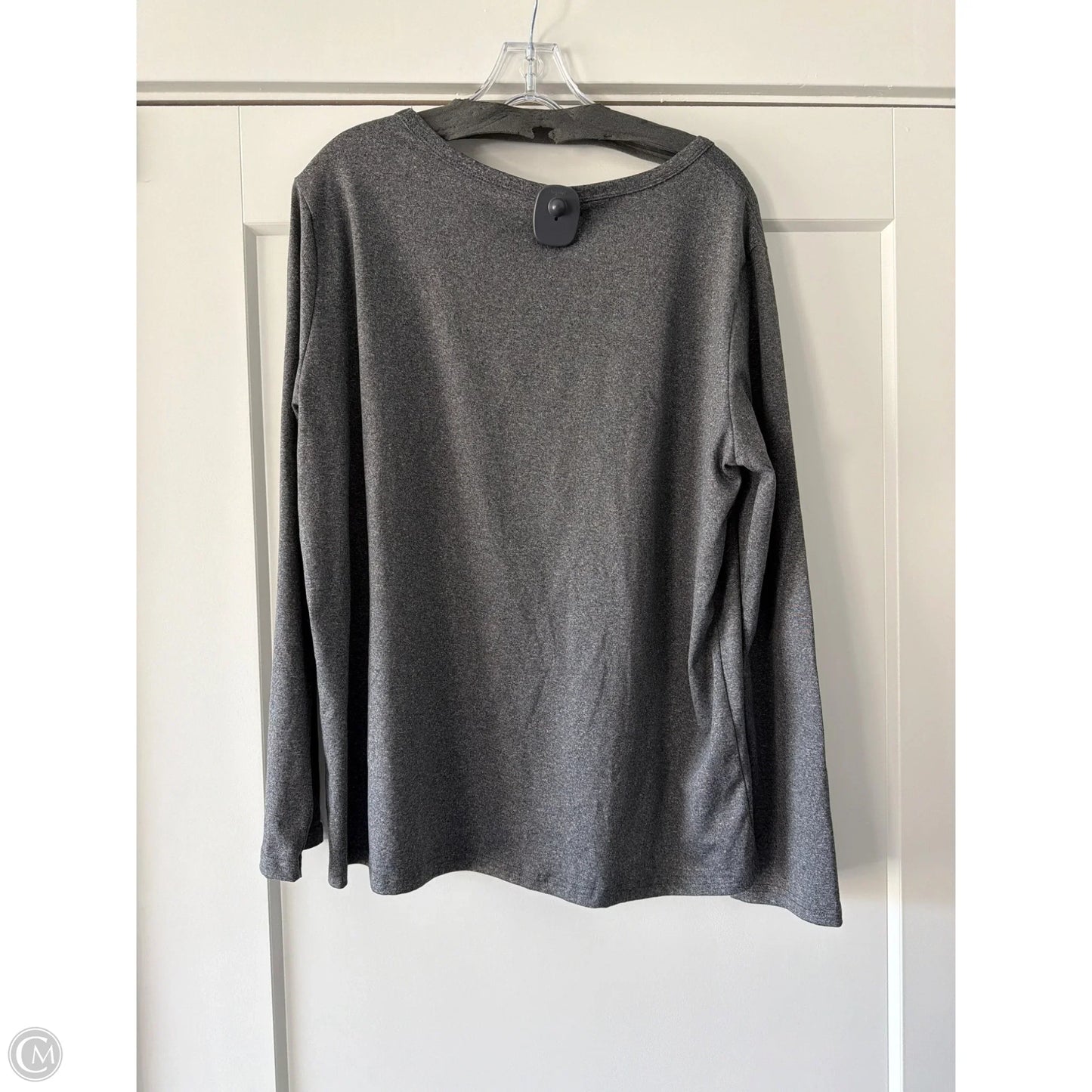 Top Long Sleeve Basic By Clothes Mentor In Grey, Size: 1x