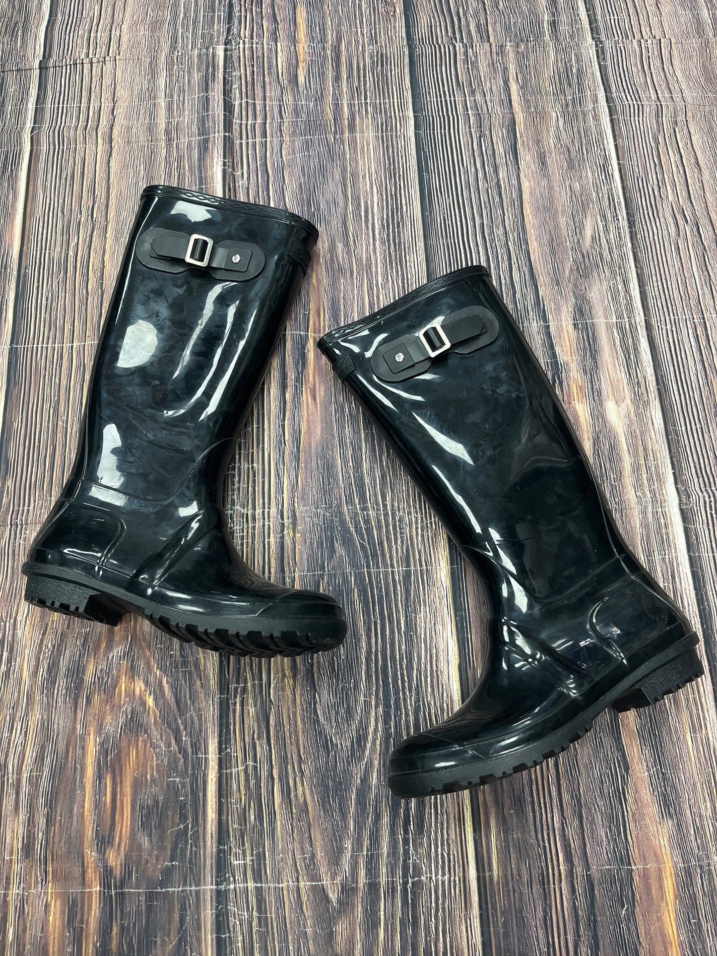 Black Boots Rain Seven 7, Size 8