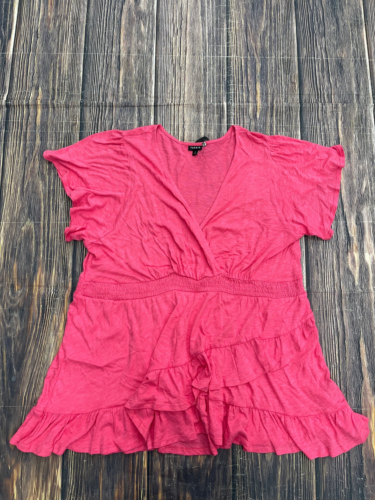 Pink Top Short Sleeve Torrid, Size 4x