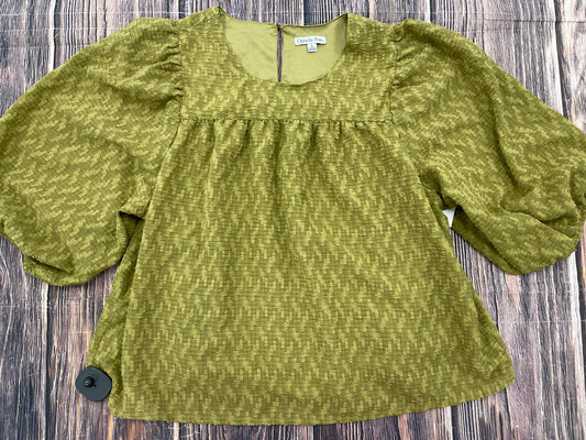 Green Top 3/4 Sleeve Ophelia Roe, Size L