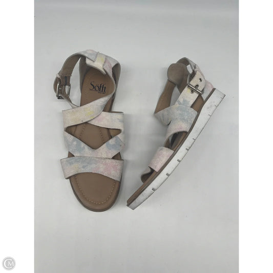 Sandals Flats By Sofft In Multi-colored, Size: 8.5