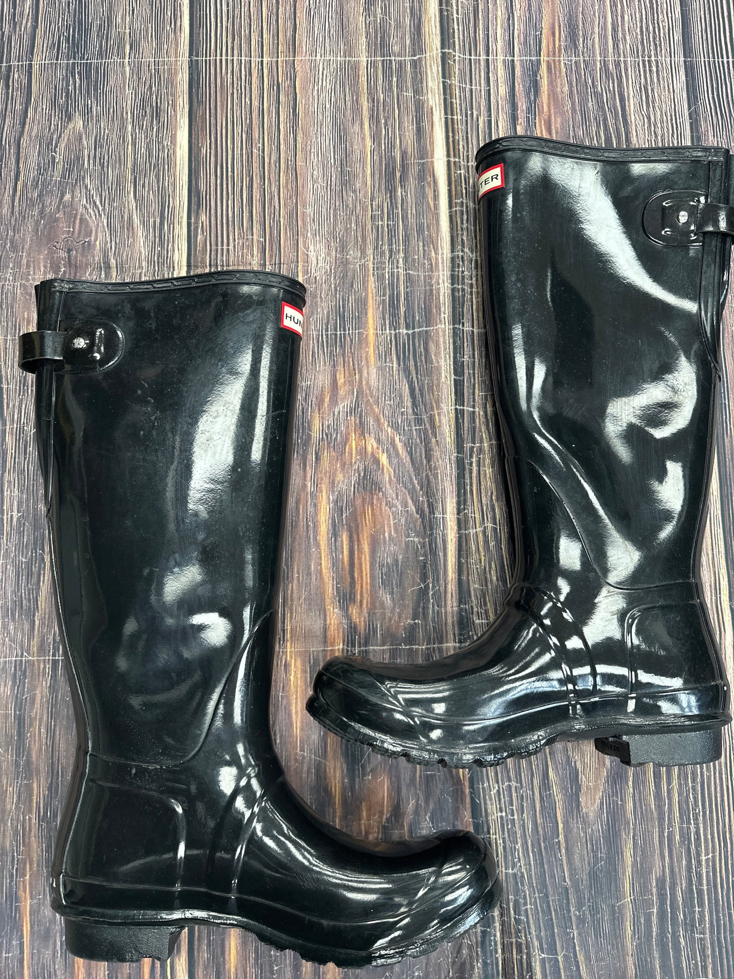 Boots Rain By Hunter In Black, Size: 9