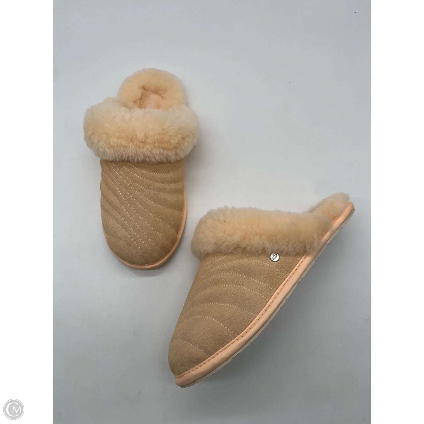 Slippers Designer By Ugg In Orange, Size: 6
