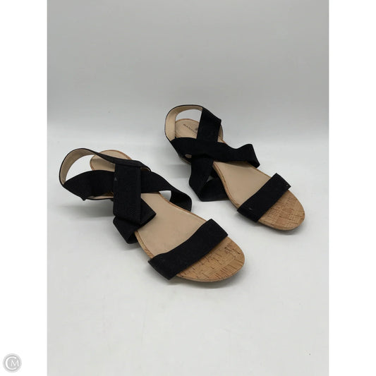 Sandals Heels Wedge By Bandolino In Black, Size: 9