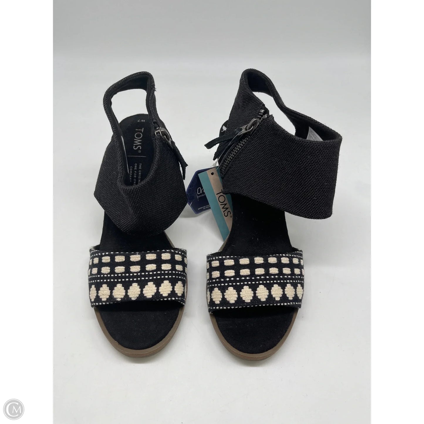 Sandals Heels Block By Toms In Black, Size: 7