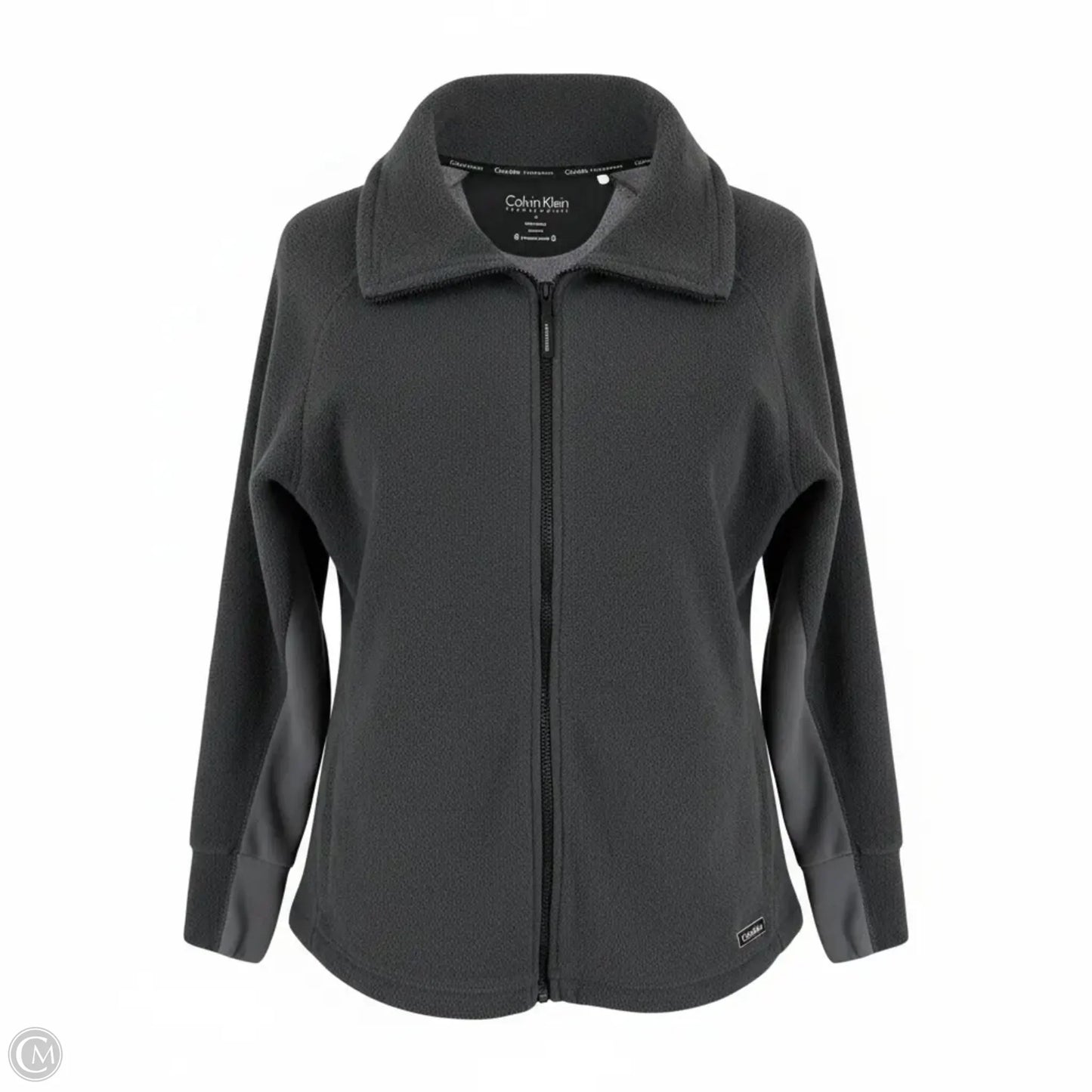 Jacket Fleece By Calvin Klein Performance In Grey, Size: 1x