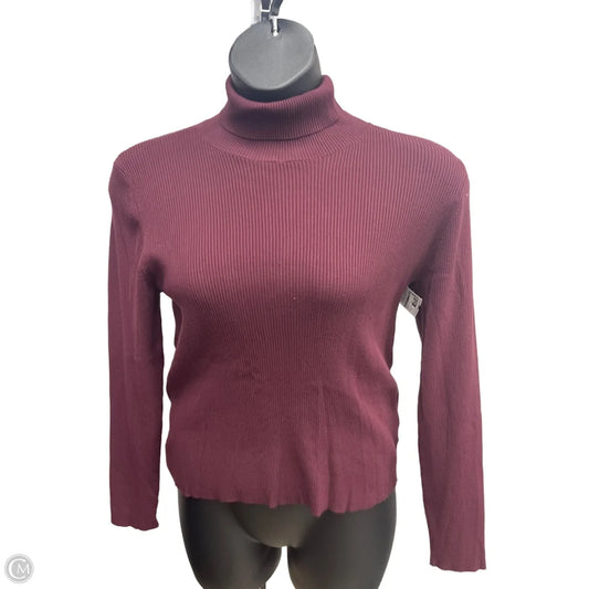 Top Long Sleeve By Nine West In Maroon, Size: 1x