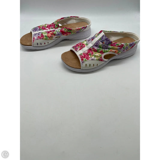Sandals Flats By Easy Spirit In Floral Print, Size: 11