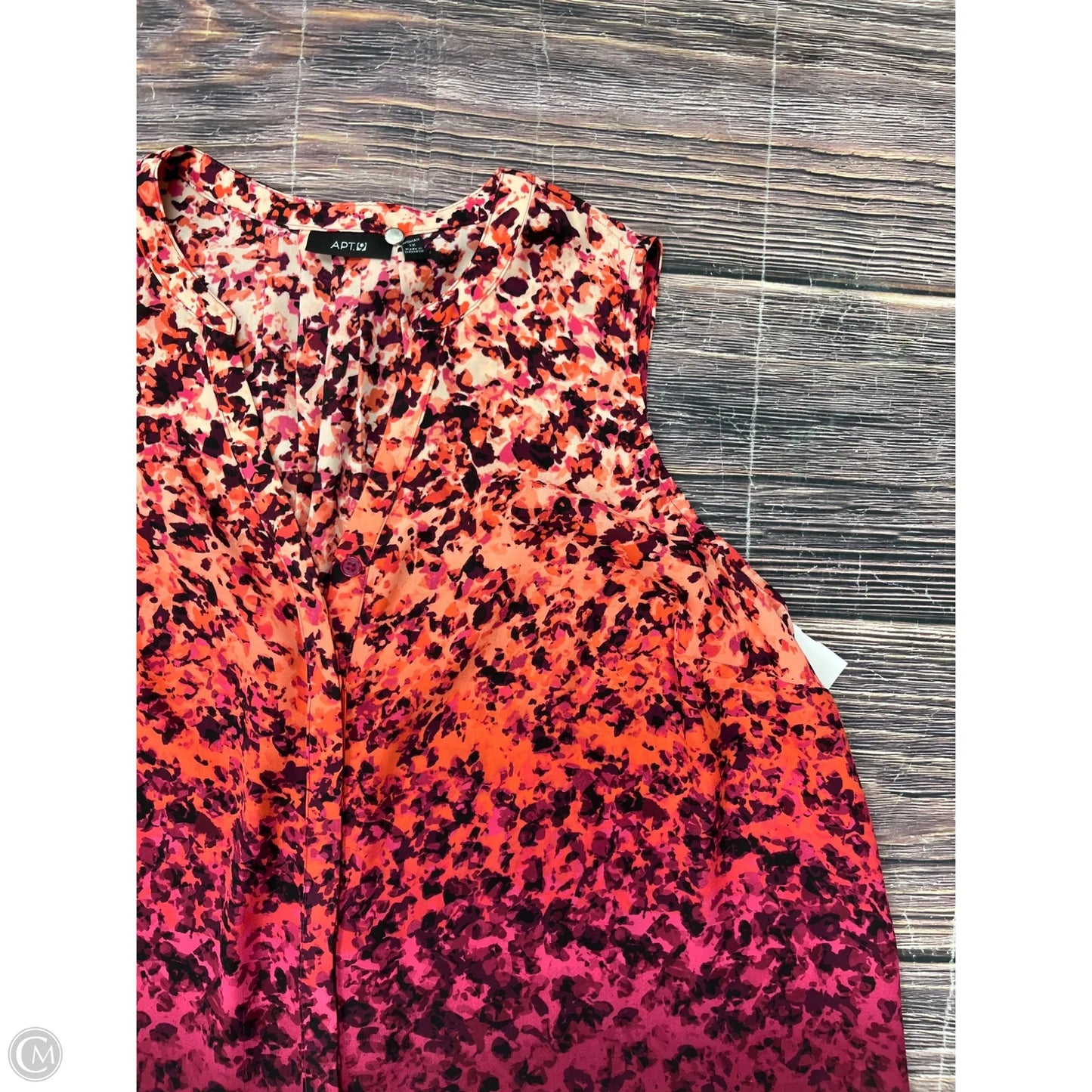 Top Sleeveless By Apt 9 In Red, Size: 1x