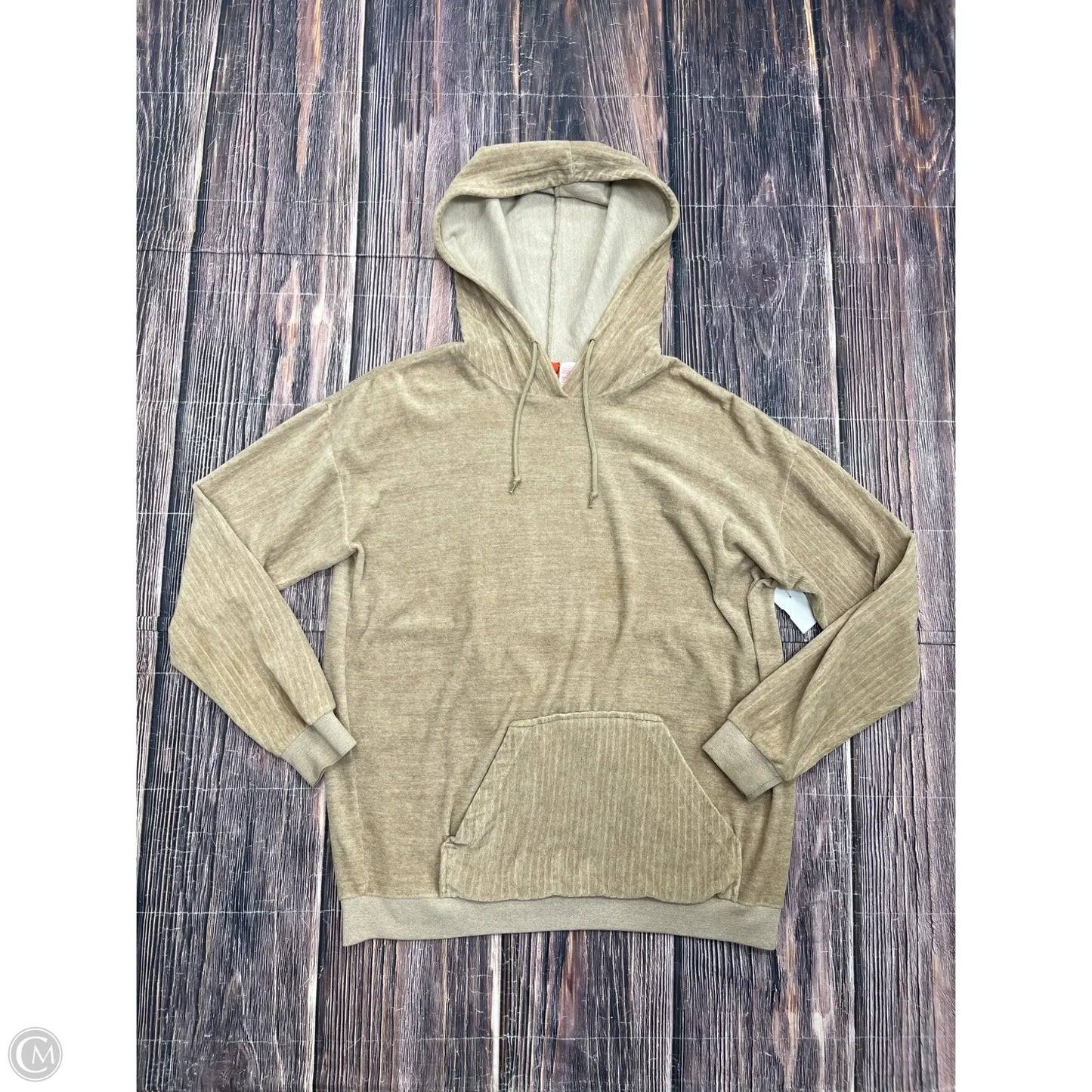 Sweatshirt Hoodie By Liz And Co In Tan, Size: Xs