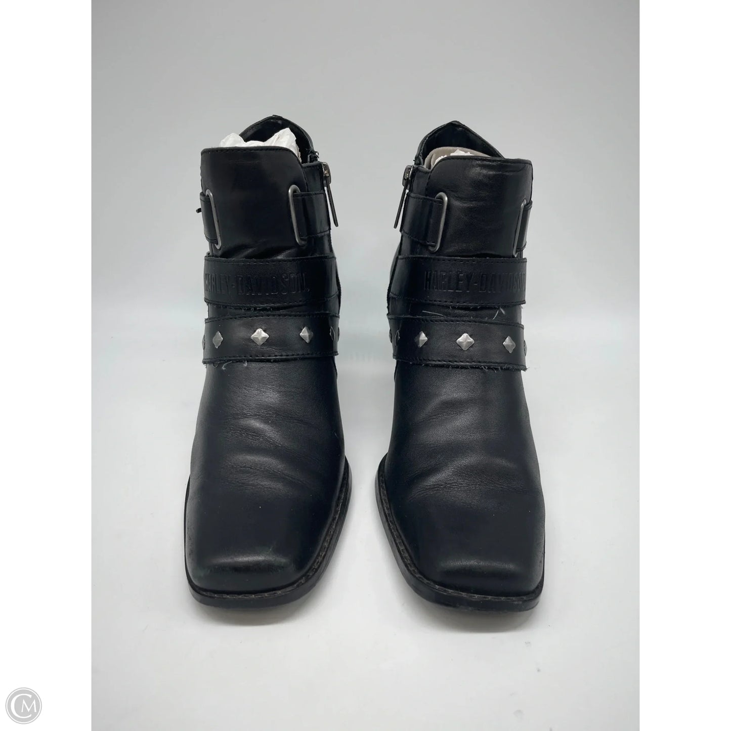 Boots Ankle Heels By Harley Davidson In Black, Size: 9.5