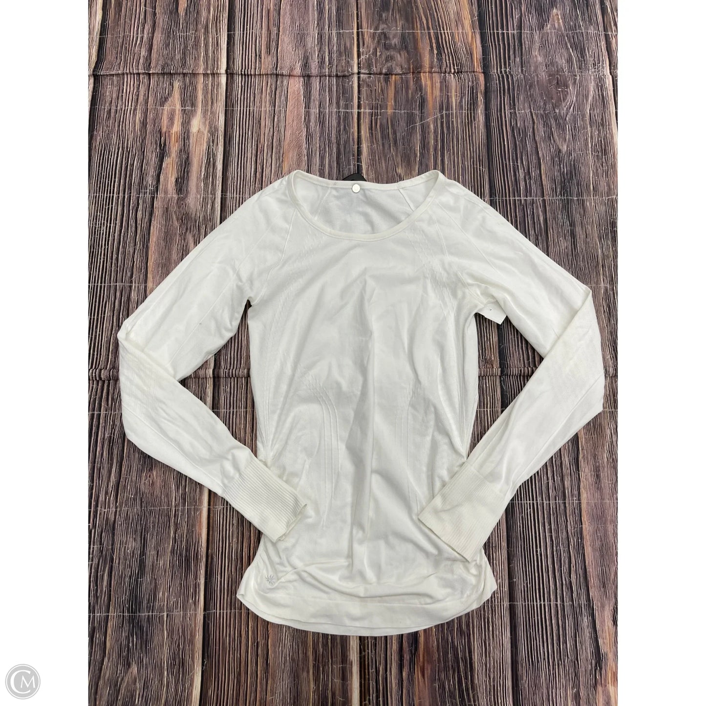 Athletic Top Long Sleeve Crewneck By Athleta In White, Size: 6