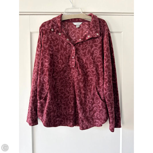 Top Long Sleeve By Cj Banks In Red, Size: 1x