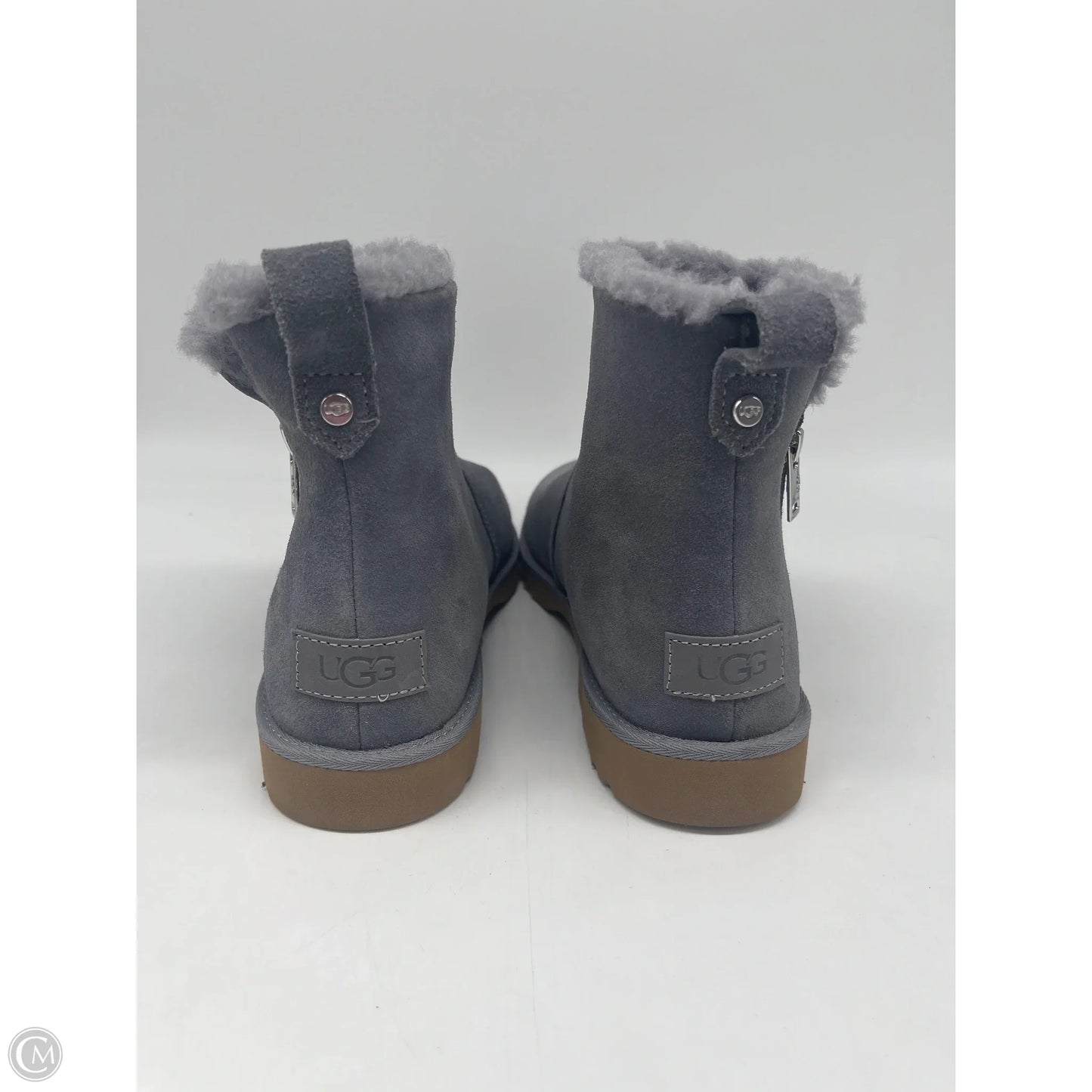 Boots Designer By Ugg In Grey, Size: 8