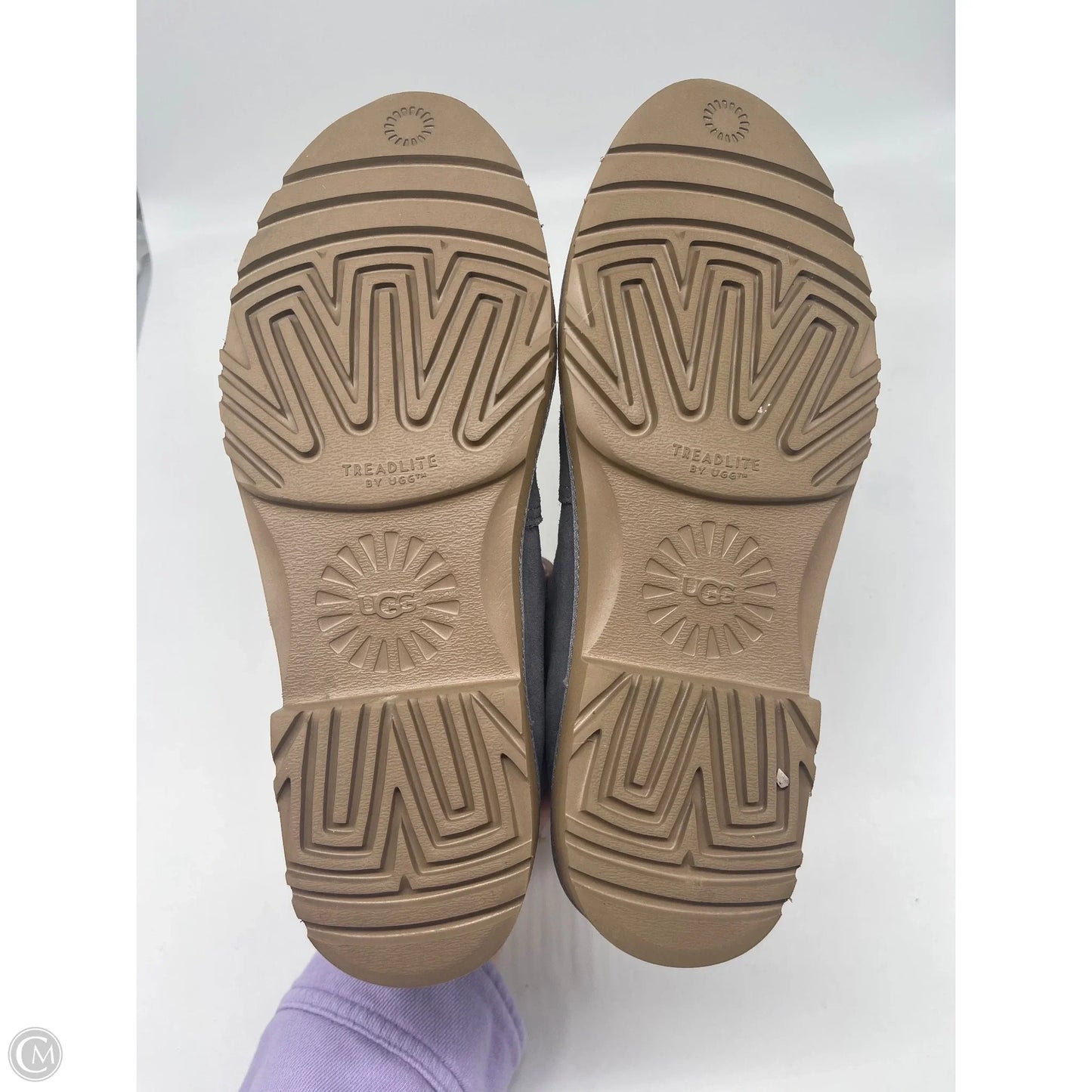 Boots Designer By Ugg In Grey, Size: 8